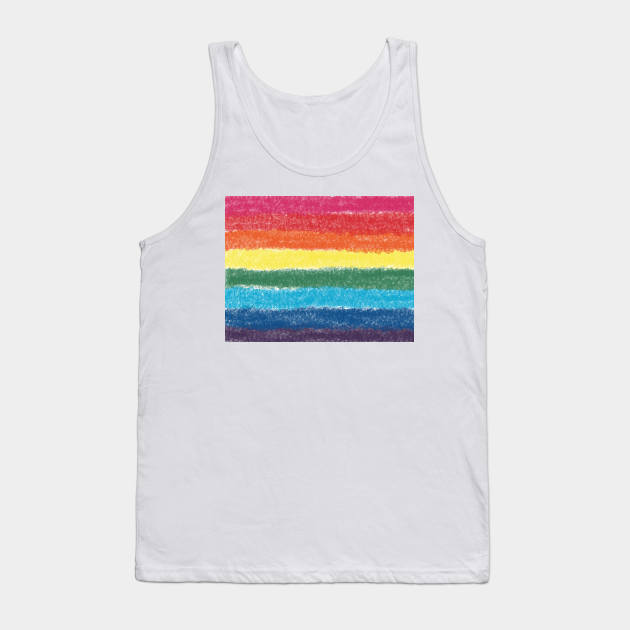 LGBTQ+ Crosshatch Pride Flag Tank Top by PurposelyDesigned